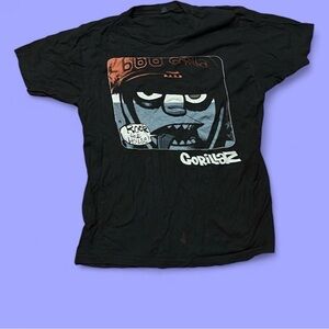 RARE Vintage Gorillaz Black Rock the House T-Shirt